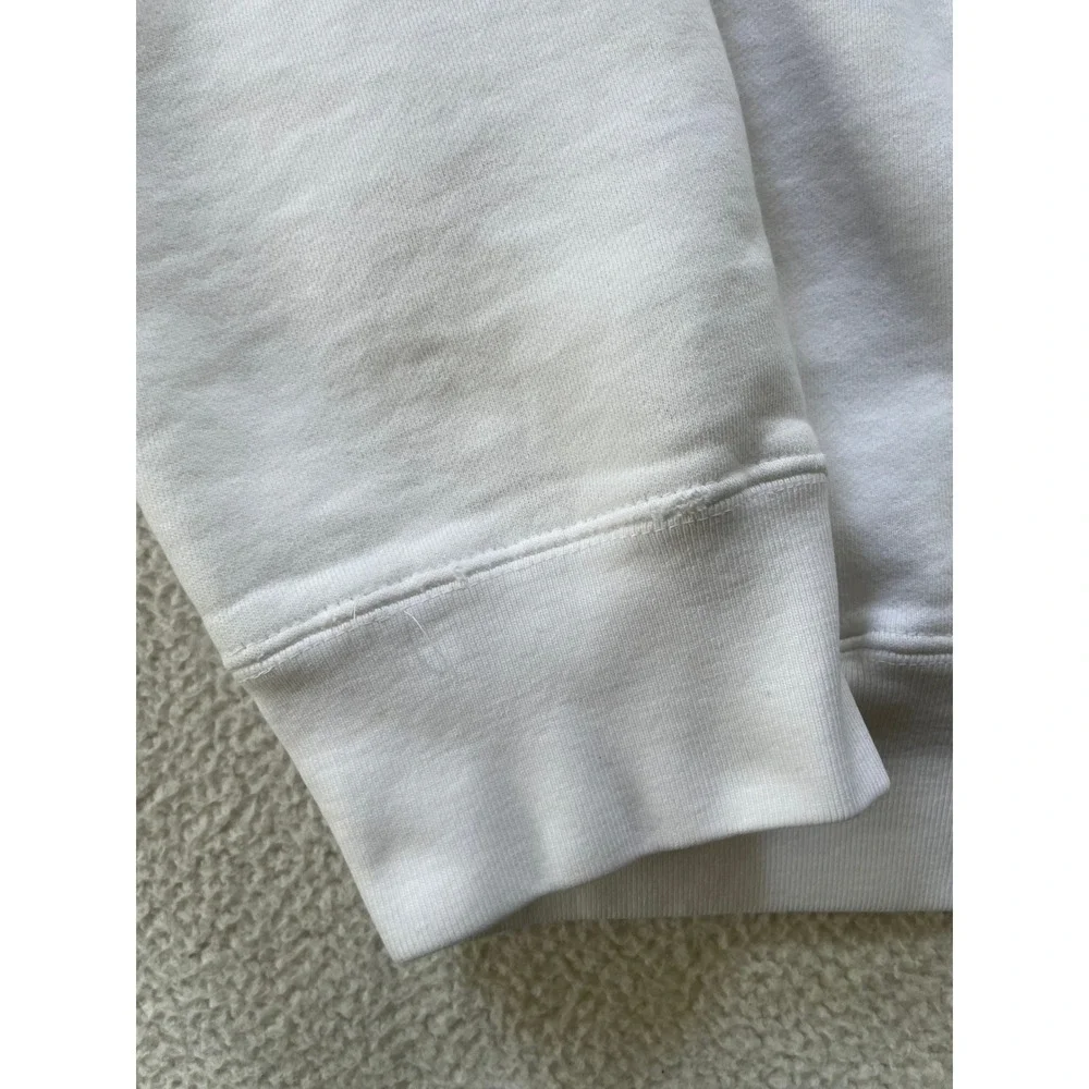 Polo Ralph Lauren Mens Large Quarter Zip Sweatshirt White Fleece Pullover